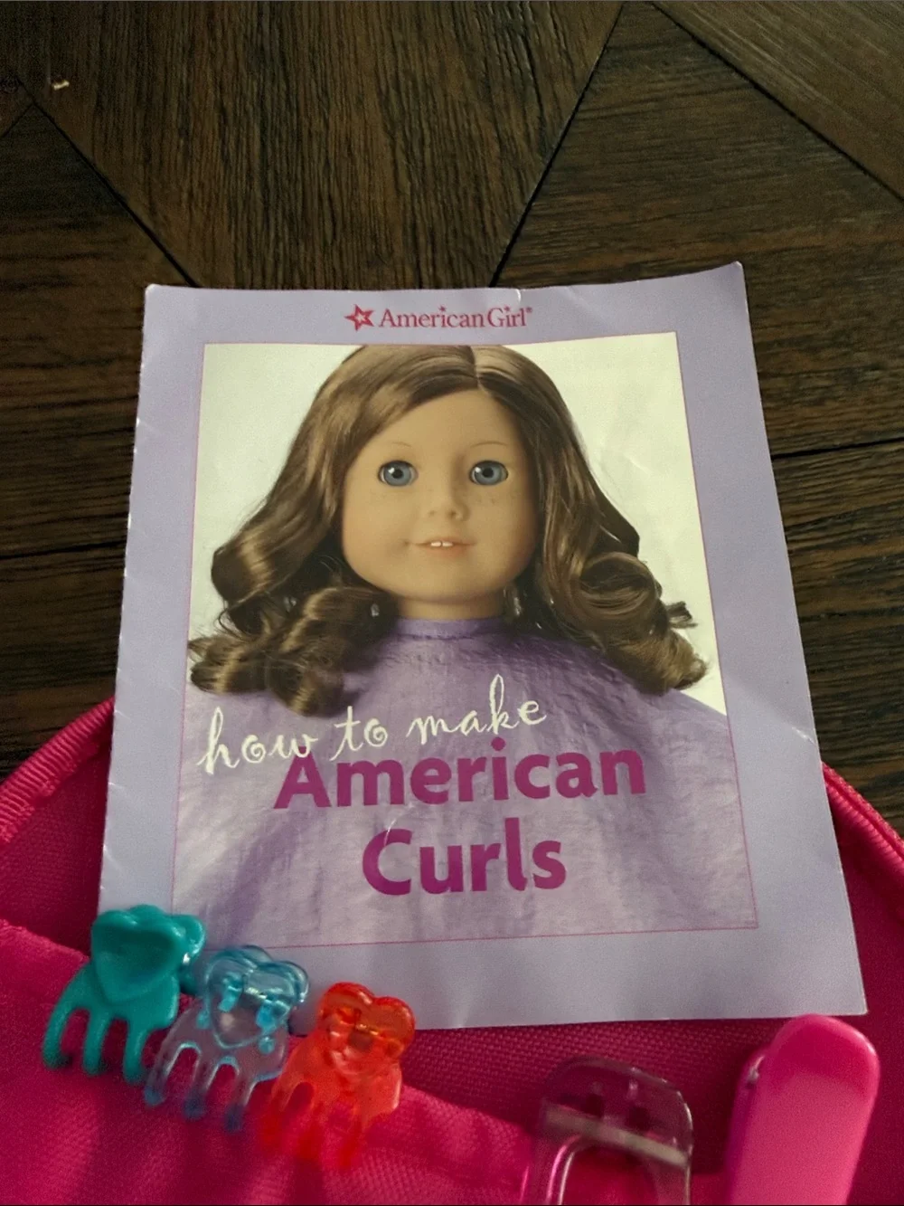 American Girl Doll Accessories Lot Curl Rods Medal Purse Necklace Set